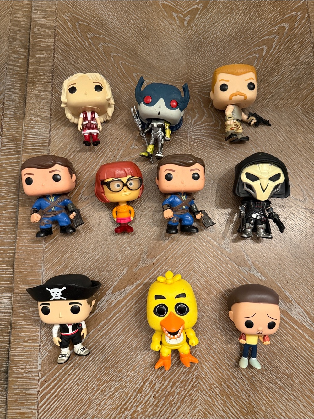 Funko Pop Vinyl Figure Lot of 10 Fallout Overwatch Scooby Doo FNAF Mixed